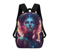 sinyumoney Neon Mystic Portrait Sac À Dos Scolaire Pour Enfants Imprimé En 3D, Idéal Pour Les Voyages Et Les Livres 17inch