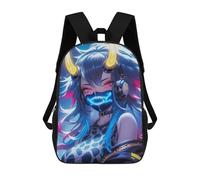 sinyumoney Neon Oni Girl 17inch Sacs À Dos Scolaires Imprimés En 3D - Sacs À Dos Tendance Pour Garçons Du Primaire Et Du Collège