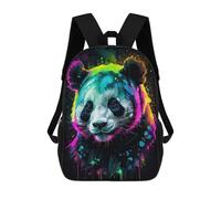 sinyumoney Neon Panda Art Sac À Dos Scolaire Imprimé En 3D Pour Garçons Et Filles, Sac À Dos Pour Ordinateur Portable Pour Enfants/étudiants/adultes 17inch
