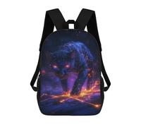 sinyumoney Neon Panther Glowing in The Dark Sacs À Dos Pour Enfants, Sac À Dos Scolaire Imprimé En 3D Pour Enfants, Sac À Dos De Voyage, Sac À Livres Pour Enfants 17inch Sac D'école