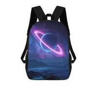 sinyumoney Neon Planet Landscape Sacs À Dos Imprimés En 3D Pour Enfants 17inch Sacs À Dos Tendance Et Décontractés Pour La Journée, Sacs De Voyage, Sacs À Dos D'extérieur Pour Garçons Et Filles