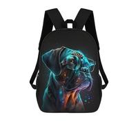 sinyumoney Neon Pug with Glasses Sacs À Dos Imprimés En 3D Pour Enfants, Sacs D'école Tendance Pour Garçons, Élèves Du Primaire Et Du Collège 17inch