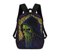 sinyumoney Neon Reaper Fiery Guardian Sac À Dos Scolaire Pour Enfants, Sac À Dos De Voyage Décontracté, Grand Sac À Dos Pour Garçons Et Filles 17inch