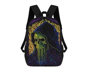 sinyumoney Neon Reaper Fiery Guardian Sac À Dos Scolaire Pour Enfants, Sac À Dos De Voyage Décontracté, Grand Sac À Dos Pour Garçons Et Filles 17inch