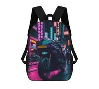 sinyumoney Neon Ride Tokyo Drift Sac À Dos Enfant, Cartable Imprimé En 3D Pour Garçons Et Adolescents 17inch