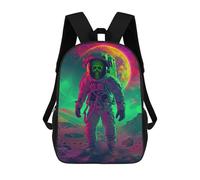 sinyumoney Neon Skull Astronaut Sacs À Dos Scolaires Pour Enfants, Sac D'école Imprimé En 3D Pour Garçons, Élèves Du Primaire Et Du Collège 17inch