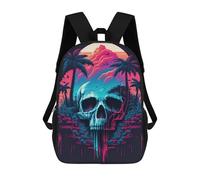 sinyumoney Neon Skull Island Sac À Dos En Peluche À Motif Dessin Animé, Sac À Dos 3D Pour Enfants, Idée Cadeau D'anniversaire Pour Garçons Et Filles 17inch
