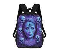 sinyumoney Neon Skulls Mystic Fusion Sacs À Dos Scolaires Pour Garçons Et Filles, Sacs À Dos Décontractés Pour Le Sport, Sacs À Dos De Grande Capacité Pour L'école Primaire 17inch