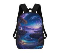 sinyumoney Neon Space Landscape Sac À Dos Imprimé En 3D Pour Enfants, Sac D'école Grande Capacité, Sac De Voyage, Sac À Livres, Sac À Dos Scolaire Pour Enfants 17inch