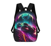 sinyumoney Neon Speed The Future Car Sac À Dos Scolaire Pour Enfants, Imprimé En 3D, Pour Garçons, Élèves Du Primaire Et Du Collège 17inch