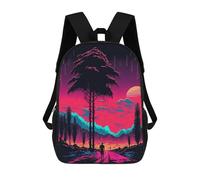 sinyumoney Neon Sunset Journey -1 Sac À Dos Enfant, Cartable, Sacs À Dos Scolaires Imprimés En 3D Pour Élèves Du Primaire Et Du Collège, Cadeau D'anniversaire Pour Adolescents 17inch