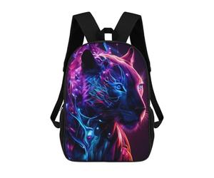 sinyumoney Neon Tiger Portrait-14 Sacs À Dos Pour Enfants, Cartables 3D Personnalisés Pour Garçons Et Filles, Grands Sacs À Dos Scolaires Décontractés 17inch