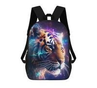 sinyumoney Neon Tiger Portrait -9 Sacs À Dos Imprimés En 3D Pour Enfants, Sacs D'école Tendance Pour Garçons, Élèves Du Primaire Et Du Collège 17inch