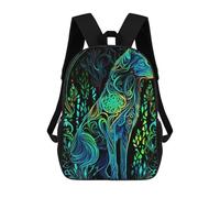 sinyumoney Neon Wolf Artwork -1 Sac À Dos Enfant, Cartable, Sacs À Dos Scolaires Imprimés En 3D Pour Élèves Du Primaire Et Du Collège, Cadeau D'anniversaire Pour Adolescents 17inch