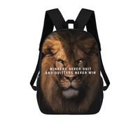 sinyumoney Never Quit Motivation Sac À Dos Enfant Tendance Et Amusant, Sac À Dos Pour Garçons Et Adolescents, Sac D'école Imprimé En 3D Pour Garçons 17inch