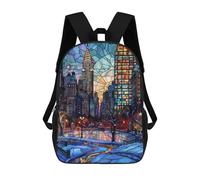 sinyumoney New York Winter Glow Sacs À Dos Pour Enfants, Cartables Imprimés En 3D, Sacs À Dos Pour Élèves Du Primaire Et Du Collège (garçons Et Filles) 17inch