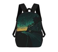 sinyumoney Night Drive on Winding Road Sac À Dos Imprimé Pour Enfants, Sac D'école, Sac De Voyage Pour Adultes Et Enfants 17inch