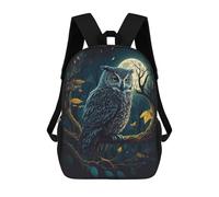 sinyumoney Night Owl Majesty Sac À Dos Enfant, Cartable, Sacs À Dos Scolaires Imprimés En 3D Pour Élèves Du Primaire Et Du Collège, Cadeau D'anniversaire Pour Adolescents 17inch