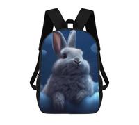 sinyumoney Night Sky Bunny Sac À Dos Scolaire Imprimé En 3D Pour Enfants, Sac À Dos De Voyage Tendance Et Décontracté Pour Écoliers 17inch