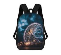 sinyumoney Night Sky Ferris Wheel Lights -1 Sac À Dos Imprimé Pour Enfants, Sac D'école, Sac De Voyage Pour Adultes Et Enfants 17inch