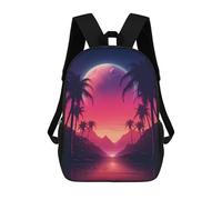 sinyumoney Nightfalls Electric Ballet Sac À Dos Scolaire Pour Filles Et Garçons, Sac À Dos Avec Poche, Sac À Dos Tendance Pour Enfants 17inch