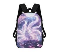 sinyumoney Nine-Tailed Fox in Cherry Blossom Scene Sacs À Dos Pour Enfants 17inch Sac À Dos Scolaire, Sac D'école Imprimé En 3D Pour Garçons, Élèves Du Primaire Et Du Collège