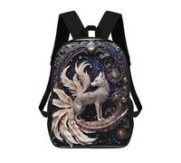 sinyumoney Nine Tailed Fox Sac À Dos Imprimé En 3D Pour Enfants, Sac D'école, Sac De Voyage Grande Capacité, Sac À Livres, Sac À Dos Pour Enfants 17inch