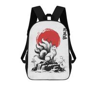 sinyumoney Nine Tailed Fox Sac À Dos Scolaire Pour Enfants, Imprimé En 3D, Pour Garçons, Élèves Du Primaire Et Du Collège 17inch