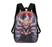 sinyumoney Nine-Tailed Fox Spirit Sac À Dos Scolaire Pour Enfants, Sac D'école Imprimé En 3D, Sac D'école Tendance Pour Garçons, Élèves Du Primaire Et Du Collège 17inch