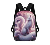 sinyumoney Ninetail White Kitsune Sacs À Dos Pour Enfants, Sac D'école Imprimé En 3D, Cartable Pour Enfants, Sac De Voyage, Sac À Dos Garçon Fille, Sac D'école Pour Enfants 17inch