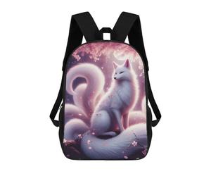 sinyumoney Ninetail White Kitsune Sacs À Dos Pour Enfants, Sac D'école Imprimé En 3D, Cartable Pour Enfants, Sac De Voyage, Sac À Dos Garçon Fille, Sac D'école Pour Enfants 17inch