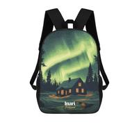 sinyumoney Northern Lights Cabin Sac À Dos Scolaire, Sac À Dos Pour Garçons Et Adolescents, Cadeau, Sac À Dos Imprimé En 3D, Sac À Dos Scolaire, Sac À Livres 17inch