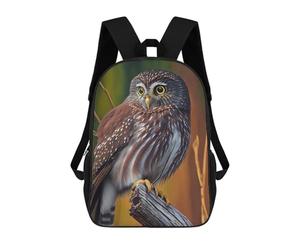 sinyumoney Northern Pygmy Owl Sac À Dos, Cartable Imprimé En 3D, Sac À Goûter, Sac À Dos De Voyage, Sac À Dos Entre Amis, Sac À Dos Scolaire Pour Filles Et Garçons 17inch