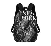 sinyumoney NYC Fire Escapes Sac À Dos Enfant, Cartable Imprimé En 3D Pour Garçons Et Adolescents 17inch