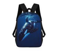 sinyumoney Ocean Orca Whale Killer Sac À Dos, Cartable Imprimé En 3D, Sac À Goûter, Sac À Dos De Voyage, Sac À Dos Entre Amis, Sac À Dos Scolaire Pour Filles Et Garçons 17inch