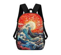 sinyumoney Ocean Wave Sunset Sac À Dos Enfant, Sac À Dos Anime, Grand Sac À Dos Enfant, Sac À Dos Imprimé En 3D Pour Enfants, Cartable, Cartable Pour Garçons Et Filles 17inch