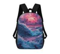 sinyumoney Ocean Waves Sunset-3 Sac À Dos Scolaire Pour Enfants, Imprimé En 3D, Pour Garçons, Élèves Du Primaire Et Du Collège 17inch
