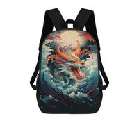 sinyumoney Oceanic Dragon Majesty Sacs À Dos 17 Pouces Pour Enfants, Sacs D'école Imprimés En 3D Pour Élèves Du Primaire Et Du Collège, Garçons Et Filles