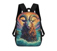 sinyumoney Oceanic Ram Majesty Sacs À Dos Imprimés En 3D Pour Enfants, Sacs D'école Tendance Pour Garçons, Élèves Du Primaire Et Du Collège 17inch
