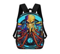 sinyumoney Octopus Drummer Cosmic Rhythm Master Sac À Dos En Peluche À Motif Dessin Animé, Sac À Dos 3D Pour Enfants, Idée Cadeau D'anniversaire Pour Garçons Et Filles 17inch