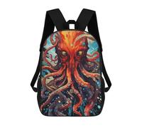 sinyumoney Octopus in Watercolor Sac À Dos Scolaire Imprimé En 3D Pour Enfants, Sac À Dos De Voyage, Sac Tendance Et Décontracté Pour Écoliers 17inch