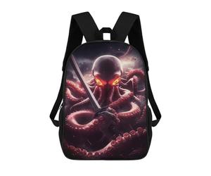 sinyumoney Octopus Samurai Animal Sac À Dos Scolaire Pour Enfants 17 Pouces, Sac À Dos Décontracté Pour Les Voyages, Grand Sac À Dos De Jour Pour Garçons Et Filles 17inch