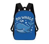 sinyumoney Oh Whale Cute Cartoon Pun Sac À Dos Enfant Fille 3D, Sac D'école, Sac À Dos Pour Tout-petits, Sac À Dos Décontracté, Sac À Livres Tendance 17inch
