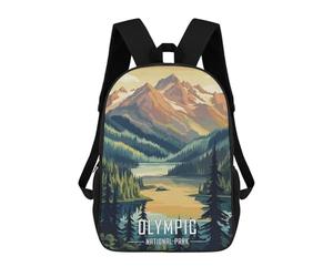 sinyumoney Olympic National Park Sacs À Dos Scolaires Pour Enfants, Sac D'école Imprimé En 3D Pour Garçons, Élèves Du Primaire Et Du Collège 17inch