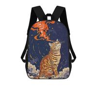 sinyumoney Orange Cat Japan Sacs À Dos Pour Enfants, Cartables Imprimés En 3D, Sacs À Dos Pour Élèves Du Primaire Et Du Collège (garçons Et Filles) 17inch