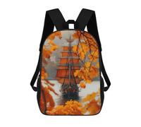 sinyumoney Orange Pirate Ship Sac À Dos Enfant Imprimé En 3D, Sac D'école Pour Garçons, Sac À Dos Cool Et Décontracté, Sac À Dos Amusant Pour Enfants Et Adolescents 17inch