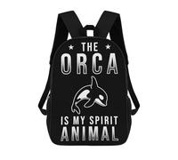 sinyumoney Orca Killer Whale Spirit Sac À Dos Enfant Fille 3D, Sac D'école, Sac À Dos Pour Tout-petits, Sac À Dos Décontracté, Sac À Livres Tendance 17inch