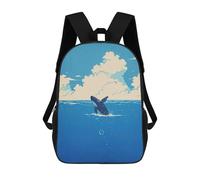 sinyumoney Orca Whale Breaching Ocean Surface Sac À Dos Scolaire Pour Enfants Imprimé En 3D, Idéal Pour Les Voyages Et Les Livres 17inch