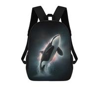 sinyumoney Orca Whale Leaping in Space Sac À Dos, Cartable Imprimé En 3D, Sac À Goûter, Sac À Dos De Voyage, Sac À Dos Entre Amis, Sac À Dos Scolaire Pour Filles Et Garçons 17inch