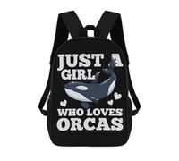 sinyumoney Orcas Whale Orca Lover Sac À Dos, Cartable Imprimé En 3D, Sac À Goûter, Sac À Dos De Voyage, Sac À Dos Entre Amis, Sac À Dos Scolaire Pour Filles Et Garçons 17inch
